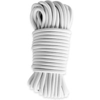 Elastisches Gummiseil Weiß 80 Meter - Qualität pro Tecplast 9SW - Spannseil für Planen mit einem Durchmesser von 9 mm von TECPLAST