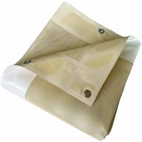 Pergola-Plane Mikroperforiert Elfenbein 3x3 m - 5 Jahre Garantie Tecplast MP460PR - Wasserdurchlässige Plane - Made in France von TECPLAST