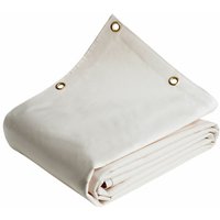 Schutzplane 6x10 m Cremeweiss - 8 Jahre Garantie Tecplast LP640MU - Wasserdichte PVC-Plane - UV-beständige Widerstandsfähigkeit von TECPLAST