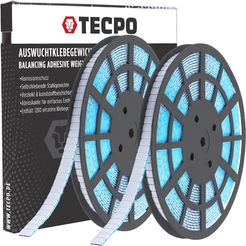 TECPO 2x 6KG Auswuchtgewichte auf Rolle Klebegewichte Wuchtgewichte Kleberiegel Auswuchtklebegewichte Stahlgewichte Gewichte selbstklebend von TECPO