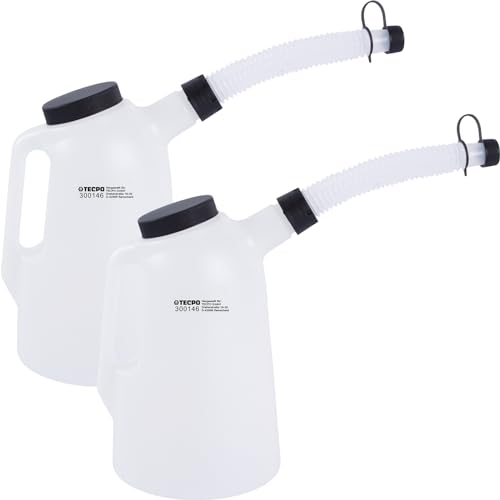 TECPO 2x Ölkanne, 2 Liter Füllkanne Messkanne Messbecher Ausgießer von TECPO