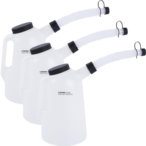 TECPO 3x Ölkanne 2 Liter Füllkanne Messkanne Messbecher + Ausgieser von TECPO