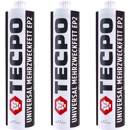 TECPO 3x Universal Mehrzweckfett 500g EP2 Lithium Fett Schmierfett Lithiumfett universell einsetzbares Langzeitfett temperaturbeständiges Gleit- Wälzlager Fett wasserbeständig TECPO 3x Universal Mehrzweckfett 500g EP2 Lithium Fett Schmierfett Lithiumfett universell einsetzbares Langzeitfett temperaturbeständiges Gleit- Wälzlager Fett wasserbeständig von TECPO