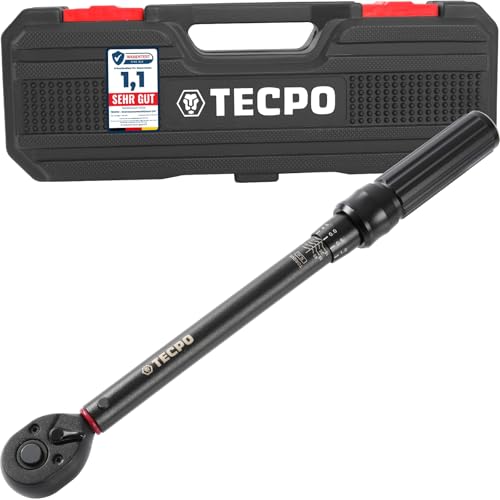 TECPO Drehmomentschlüssel 1/4" Werkstatt-Profi 10-50 Nm, Hebel-Umschaltknarre Klicksignal, Schiebearretierung zur Fixierung, kalibriert mit ±4% Genauigkeit, 320 mm lang, Kiloschlüssel, KFZ Schlüssel TECPO Drehmomentschlüssel 1/4" Werkstatt-Profi 10-50 Nm, Hebel-Umschaltknarre Klicksignal, Schiebearretierung zur Fixierung, kalibriert mit ±4% Genauigkeit, 320 mm lang, Kiloschlüssel, KFZ Schlüssel von TECPO