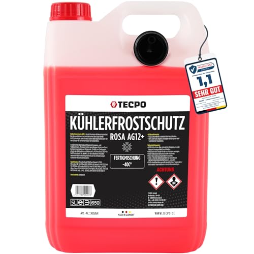 TECPO Kühlerfrostschutz rot G12+ Antifreeze -40°C Frostschutz rosa Kühlmittel 5L TECPO Kühlerfrostschutz rot G12+ Antifreeze -40°C Frostschutz rosa Kühlmittel 5L von TECPO