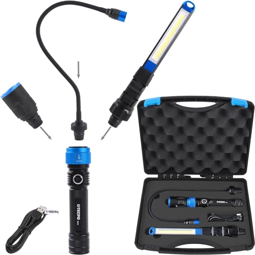 TECPO LED Arbeitslampe 3-in-1 Handlampe Arbeitsleuchte 350 Lumen Magnetisch von TECPO