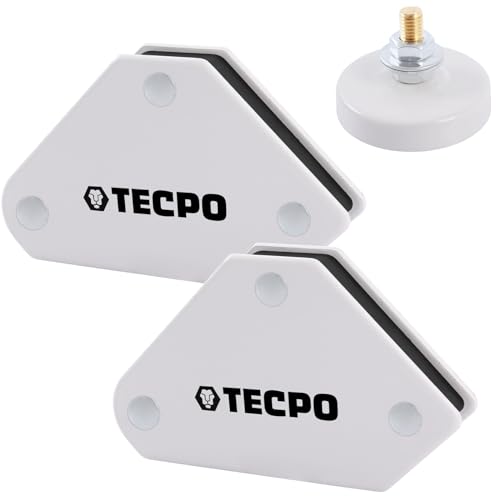 TECPO Magnet Schweißwinkel 2er Set 4 kg 9 lbs Schweißmagnet Winkel + Masseklemme von TECPO