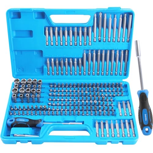 TECPO Universal Bitsortiment Koffer, 208-teilig Bitsatz Bit-Set Zubehör Bohrschrauber Schraubendreher Bit-Sortiment Schrauber Bitset TECPO Universal Bitsortiment Koffer, 208-teilig Bitsatz Bit-Set Zubehör Bohrschrauber Schraubendreher Bit-Sortiment Schrauber Bitset von TECPO
