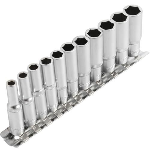 TECPO Zoll Werkzeug Satz Steckschlüssel Satz 3/16-1/2 Zöllige Nüsse CR-V Zollgrößen 1/4" 11-teilig TECPO Zoll Werkzeug Satz Steckschlüssel Satz 3/16-1/2 Zöllige Nüsse CR-V Zollgrößen 1/4" 11-teilig von TECPO
