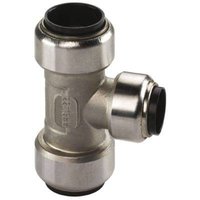 Tectite - Edelstahl Steckfitting T-Stück Mittelabgang reduziert 22 x 18 x 22 mm dvgw von TECTITE