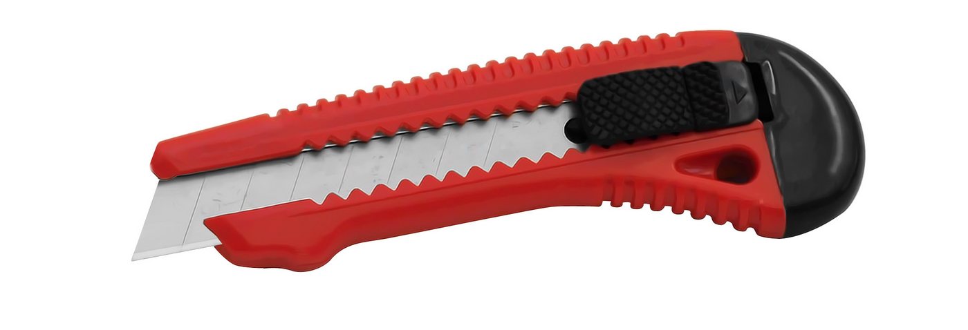 TECTOOL Cuttermesser CUTTERMESSER, BASIC, 18MM, (1-tlg), Sicherheitsmechanismus zum Einziehen der Klinge von TECTOOL
