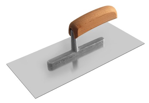 TECTOOL Glättekelle rostfrei mit ergonomischem Holzgriff I 280 x 130 x 0,7 mm I Geeignet für Spachtel-, Kleber- und Mörtelmassen von TECTOOL