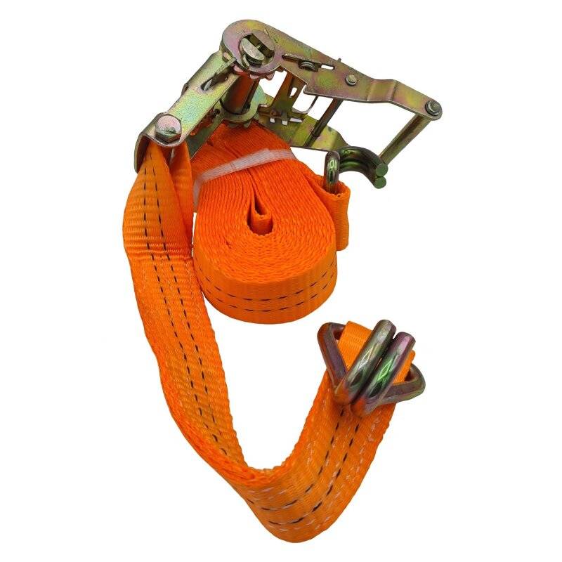 Zurrgurt mit Ratsche 2-teilig 2000 kg (1000 daN) Spitzhaken 35 mm breit 6 m lang orange von TECTOR®