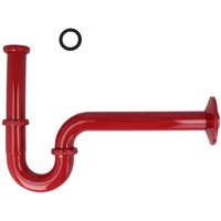 Tecuro - profi Röhrengeruchsverschluss Siphon extra lang rot ral 3003 von TECURO