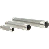 Rohrdoppelnippel Langnippel Edelstahl V4A (AISI 316), AG/AG konisch 1 1/4 Zoll x 100 mm von TECURO