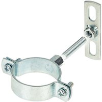 Tecuro - Schraubrohrschelle M8 verzinkt 20-23 mm, inkl. Gewindestift M10 x 40 mm und Befestigungsplatte Tecuro - Schraubrohrschelle M8 verzinkt 20-23 mm, inkl. Gewindestift M10 x 40 mm und Befestigungsplatte von TECURO