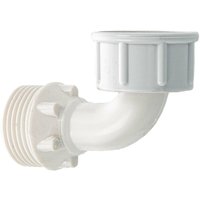 Winkelstück 3/4 Zoll ag/ig zur Montage an Zapfhahn/Waschmaschine - ks weiß - Tecuro von TECURO