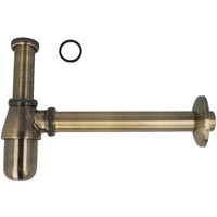 Tecuro - profi Flaschen-Geruchsverschluss Siphon extra lang - Messing bronziert von TECURO