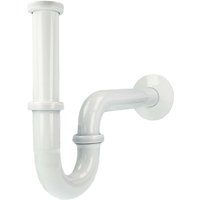 Tecuro - profi Röhrengeruchsverschluss Siphon extra lang weiß ral 9010 von TECURO