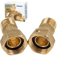 Tecuro - Wasserzähler Verschraubungen 3/4 Zoll üwm x 1/2 Zoll ag - 2-er Set, MS-blank von TECURO