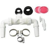 Tecuro - Waschgeräte Doppelanschluss ø 32/40/50 mm, für Trockner und Waschmaschine - Robuster Kunststoff, einfache Installation von TECURO