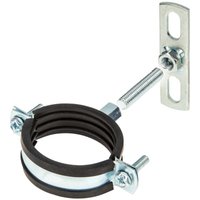 tecuro Schraubrohrschelle M8 verzinkt mit Schallschutzeinlage 40-43 mm, inkl. Gewindestift M8 x 40 mm und Befestigungsplatte tecuro Schraubrohrschelle M8 verzinkt mit Schallschutzeinlage 40-43 mm, inkl. Gewindestift M8 x 40 mm und Befestigungsplatte von TECURO