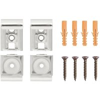 tecuro Spiegelklammern 4-teilig - Niro-verchromt, schwere Ausführung tecuro Spiegelklammern 4-teilig - Niro-verchromt, schwere Ausführung von TECURO