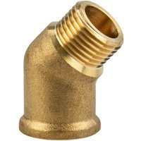 Bevo - tecuro Winkel 45° Innengewinde Rp x Außengewinde g 1 Zoll, Messing blank CW617N von BEVO