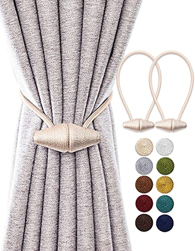 TECVINCI Magnetvorhang-Raffhalter mit Upgrade Größerer Magnet, 2er-Pack 40 cm Vorhanghalter für Innen- und Außenvorhänge - Beige TECVINCI Magnetvorhang-Raffhalter mit Upgrade Größerer Magnet, 2er-Pack 40 cm Vorhanghalter für Innen- und Außenvorhänge - Beige von TECVINCI