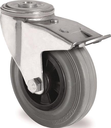 TECWERK 2000276115 Lenkrolle m.Festst.D.80mm Trgf.70kg m.Rückenloch Rollenlager TECWERK 2000276115 Lenkrolle m.Festst.D.80mm Trgf.70kg m.Rückenloch Rollenlager von TECWERK