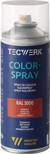 TECWERK 2000354200 Colorspray feuerrot seidenmatt RAL 3000 400ml Spraydose TECWE TECWERK 2000354200 Colorspray feuerrot seidenmatt RAL 3000 400ml Spraydose TECWE von TECWERK