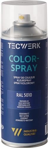 TECWERK 2000354201 Colorspray blau seidenmatt RAL 5010 400ml Spraydose 2 von TECWERK