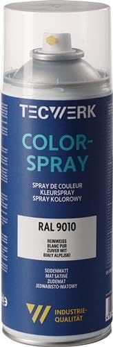 TECWERK 2000354204 Colorspray reinweiß seidenmatt RAL 9010 400ml Spraydose TECWE TECWERK 2000354204 Colorspray reinweiß seidenmatt RAL 9010 400ml Spraydose TECWE von TECWERK