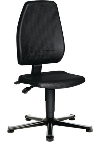 TECWERK 2000425200 Arbeitsdrehstuhl Bodengleiter Integralschaum schwarz 440-620m von TECWERK