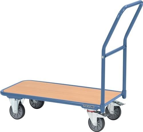 TECWERK 2000444132 Plattformwagen Ladeflächen L1000xB600mm STA taubenblau Trgf.2 von TECWERK
