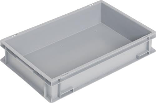 TECWERK 2000447812 Transportstapelbehälter L600xB400xH120mm grau PP Muschelgr.Se von TECWERK