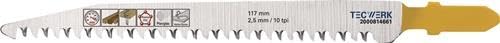 TECWERK 2000814661 Stichsägeblatt Gesamt-L.117mm Zahnt.2,5mm S.1,45mm HCS 5 St./ von TECWERK
