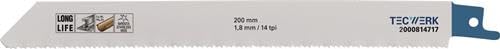 TECWERK 2000814717 Säbelsägeblatt L.200mm B.19mm TPI 14 1,8mm 5 St./Karte TECWERK 2000814717 Säbelsägeblatt L.200mm B.19mm TPI 14 1,8mm 5 St./Karte von TECWERK