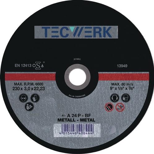 TECWERK 2000841300 Trennscheibe D115x2,5mm gekr.STA Bohr.22,23mm TECWERK 2000841 von TECWERK