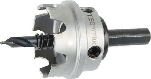 TECWERK Lochsäge Sägen-Ø 21 mm Schnitttiefe 4 mm HM-bestückt mit Bohrer und Fe von TECWERK