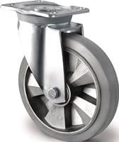 TECWERK Schwerlastlenkrolle D.125mm Trgf.300kg Lenkrolle Elastikgummi stabile von TECWERK