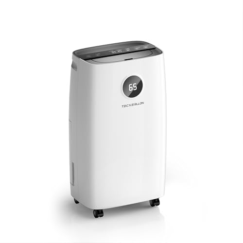 TECXERLLON Luftentfeuchter Elektrisch 15L, 30㎡(110m³), Entfeuchter Elektrisch für Keller Raumentfeuchter Elektrisch mit Touchpanel, 2,5L Wassertank, Schlauchentwässerung, 46dB, 24H Timer, 3 J. Gar von TECXERLLON