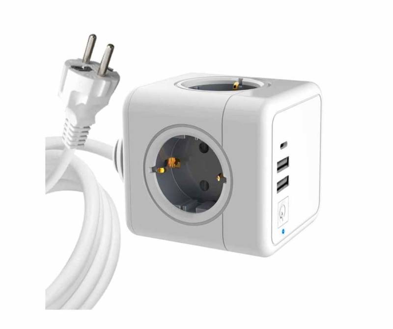 TEDAYA E04C Power Cube mit Kabel Steckdosenleiste von TEDAYA