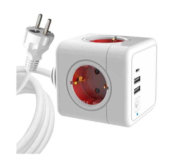TEDAYA E04C Power Cube mit Kabel Steckdosenleiste von TEDAYA