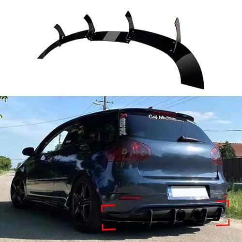 TEDE Auto Heckstoßstange Spoiler für Volkswagen Golf 5 Golf MK5 R32,Heckdiffusor Heckspoiler Stoßstange Schützen Abdeckung Zubehör von tédé