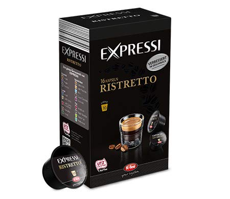 K-Fee Lounge Expressi Espresso Ristretto Kapseln, 96 Kapseln, kompatibel mit Teekanne Lounge Kaffee- und Teemaschine von TEEKANNE Lounge