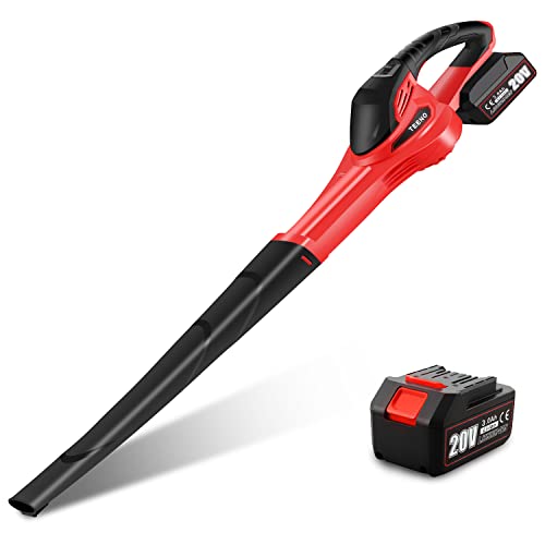 TEENO Akku-Laubbläser 20V 3.0Ah, Einhell Professional Laubbläser bis zu 210 km/h Blasgeschwindigkeit, Akku-Gebläse mit Akku und Ladegerät, UniversalLeafBlower zum Schmutz & Blätter, abnehmbares Rohr von TEENO