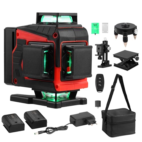 TEENO Selbstnivellierender 360 Laser-Nivellierer, selbstnivellierender grüner Laser mit Stativ, wiederaufladbarer Akku 2400 mAh, 4D 16 selbstnivellierende horizontale Linie für Verputzen und im Freien TEENO Selbstnivellierender 360 Laser-Nivellierer, selbstnivellierender grüner Laser mit Stativ, wiederaufladbarer Akku 2400 mAh, 4D 16 selbstnivellierende horizontale Linie für Verputzen und im Freien von TEENO