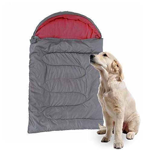 TEEPAO Großer Schlafsack für Hunde, wasserdichte Pet Outdoor Bett Weiche Zwinger Matte mit Tragbaren Aufbewahrungstasche für Reise Camping Wandern, Verschleißfest - 115 x 74cm von TEEPAO