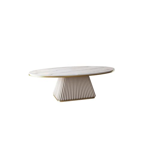 Kleine Beistelltische Moderne Couchtisch Kleiner Couchtisch Moderne Wohnzimmer Kleine Wohnung Haus Oval Stein Couchtisch Couchtisch für Wohnzimmer(B) von TEESONG